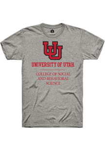 Rally Utah Utes Grey College of Social and Behavioral Science Short Sleeve T Shirt