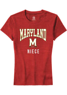 Maryland Terrapins Red Summit Sportswear Niece Short Sleeve T-Shirt