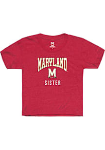 Summit Sportswear Maryland Terrapins Youth Red Sister Short Sleeve T-Shirt