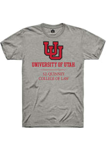 Rally Utah Utes Grey S.J. Quinney College of Law Short Sleeve T Shirt