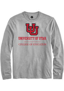 Rally Utah Utes Grey College of Education Long Sleeve T Shirt