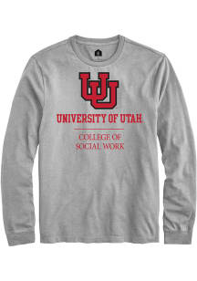 Rally Utah Utes Grey College of Social Work Long Sleeve T Shirt