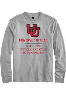Rally Utah Utes Grey School for Cultural and Social Transformation Long Sleeve T Shirt