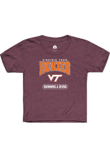 Rally Virginia Tech Hokies Youth Maroon Swimming &amp; Diving Short Sleeve T-Shirt