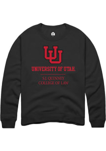 Rally Utah Utes Mens Black S.J. Quinney College of Law Long Sleeve Crew Sweatshirt