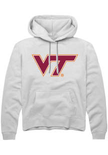 Rally Virginia Tech Hokies Mens White Primary Long Sleeve Hoodie