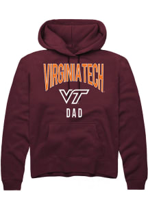 Rally Virginia Tech Hokies Mens Maroon Dad Swirl Long Sleeve Hoodie