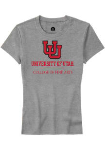 Rally Utah Utes Womens Grey College of Fine Arts Short Sleeve T-Shirt