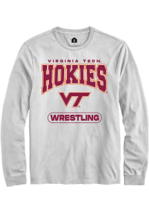 Rally Virginia Tech Hokies White Wrestling Long Sleeve T Shirt