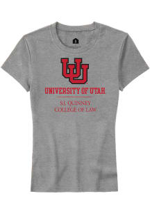 Rally Utah Utes Womens Grey S.J. Quinney College of Law Short Sleeve T-Shirt