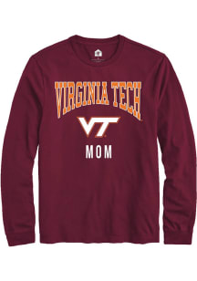 Rally Virginia Tech Hokies Maroon Mom Long Sleeve T Shirt