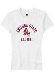 Rally Arizona State Sun Devils Womens White Alumni Arch Short Sleeve T-Shirt