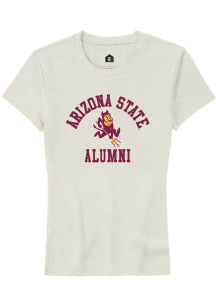 Rally Arizona State Sun Devils Womens Tan Alumni Arch Short Sleeve T-Shirt