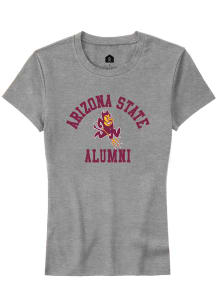 Rally Arizona State Sun Devils Womens Grey Alumni Arch Short Sleeve T-Shirt