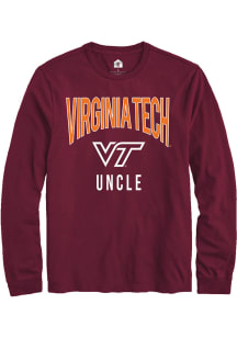 Rally Virginia Tech Hokies Maroon Uncle Swirl Long Sleeve T Shirt