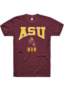 Rally Arizona State Sun Devils Maroon Mom Short Sleeve T Shirt
