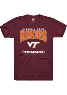 Rally Virginia Tech Hokies Maroon Tennis Short Sleeve T Shirt