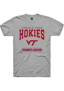 Rally Virginia Tech Hokies Grey Women's Soccer Short Sleeve T Shirt