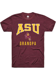 Rally Arizona State Sun Devils Maroon Grandpa Short Sleeve T Shirt