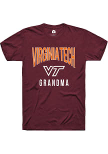 Rally Virginia Tech Hokies Maroon Grandma Swirl Short Sleeve T Shirt