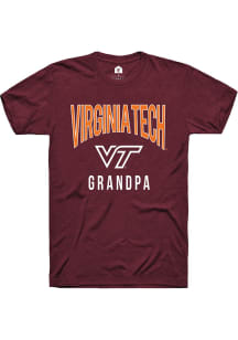 Rally Virginia Tech Hokies Maroon Grandpa Swirl Short Sleeve T Shirt