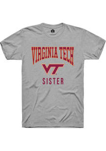 Rally Virginia Tech Hokies Grey Sister Short Sleeve T Shirt