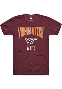 Rally Virginia Tech Hokies Maroon Wife Swirl Short Sleeve T Shirt