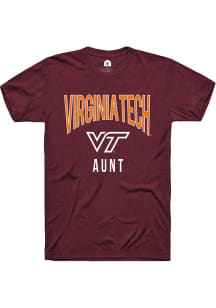 Rally Virginia Tech Hokies Maroon Aunt Swirl Short Sleeve T Shirt