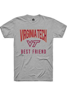 Rally Virginia Tech Hokies Grey Best Friend Swirl Short Sleeve T Shirt