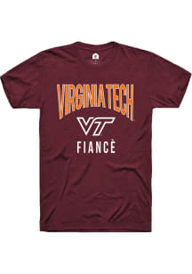 Rally Virginia Tech Hokies Maroon Fianc√© Swirl Short Sleeve T Shirt