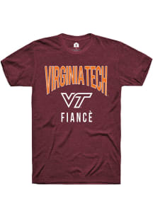 Rally Virginia Tech Hokies Maroon Fianc√© Swirl Short Sleeve T Shirt