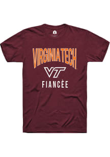 Rally Virginia Tech Hokies Maroon Fianc√©e Swirl Short Sleeve T Shirt