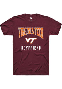 Rally Virginia Tech Hokies Maroon Boyfriend Short Sleeve T Shirt