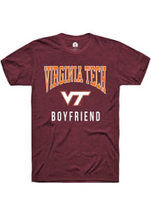 Rally Virginia Tech Hokies Maroon Boyfriend Short Sleeve T Shirt