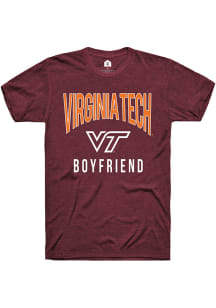 Rally Virginia Tech Hokies Maroon Boyfriend Swirl Short Sleeve T Shirt