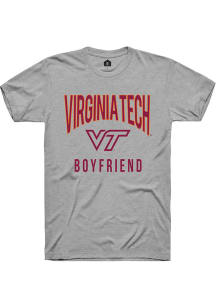 Rally Virginia Tech Hokies Grey Boyfriend Swirl Short Sleeve T Shirt