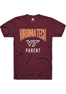 Rally Virginia Tech Hokies Maroon Parent Swirl Short Sleeve T Shirt