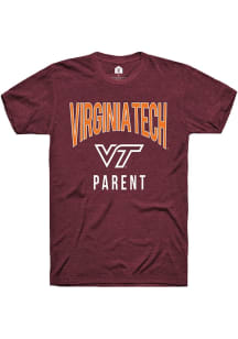 Rally Virginia Tech Hokies Maroon Parent Swirl Short Sleeve T Shirt
