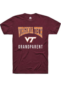 Rally Virginia Tech Hokies Maroon Grandparent Short Sleeve T Shirt
