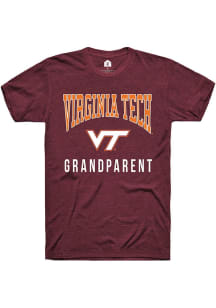 Rally Virginia Tech Hokies Maroon Grandparent Short Sleeve T Shirt