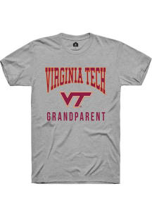 Rally Virginia Tech Hokies Grey Grandparent Short Sleeve T Shirt