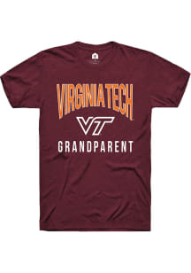 Rally Virginia Tech Hokies Maroon Grandparent Swirl Short Sleeve T Shirt