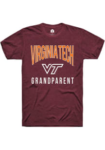 Rally Virginia Tech Hokies Maroon Grandparent Swirl Short Sleeve T Shirt