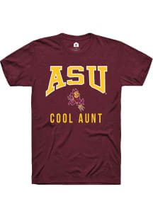 Rally Arizona State Sun Devils Maroon Cool Aunt Short Sleeve T Shirt