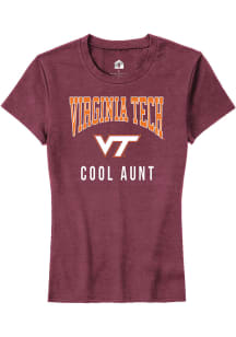 Rally Virginia Tech Hokies Womens Maroon Cool Aunt Short Sleeve T-Shirt