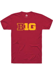 Big Ten Cardinal Rally Primary Logo Short Sleeve T Shirt