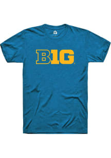 Big Ten Blue Rally Primary Logo Short Sleeve T Shirt