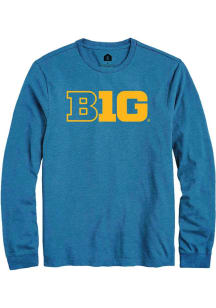 Mens Big Ten Blue Rally Primary Logo Tee