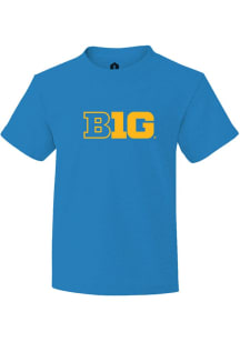 Youth Big Ten Blue Rally Primary Logo Short Sleeve T-Shirt