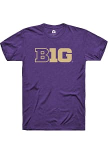 Big Ten Purple Rally Primary Logo Short Sleeve T Shirt